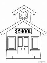 School House Back Coloring Pages Cut Patterns Kids Wood Printable Building Drawing Outline Applique Preschool Printables Old Colouring Open Embroidery sketch template