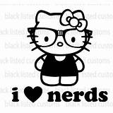 Coloring Pages Kitty Hello Nerd Nerdy Choose Board Colouring Print sketch template