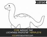 Monster Coloring Moreprintabletreats Ness Loch sketch template