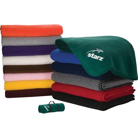 logo fleece blankets      ink imprint colors