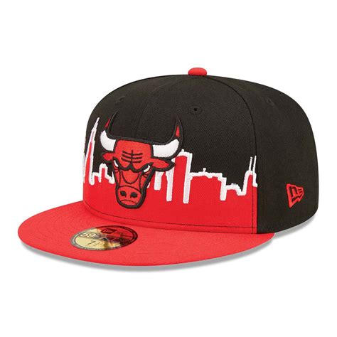 Official New Era Nba Tip Off Chicago Bulls Black 59fifty Fitted Cap