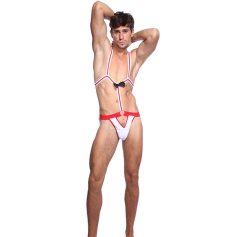 sexy borat style mankini suspender underwear sling swimsuit slingshot