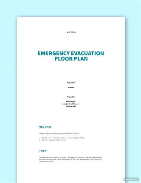 evacuation plan google docs templates design