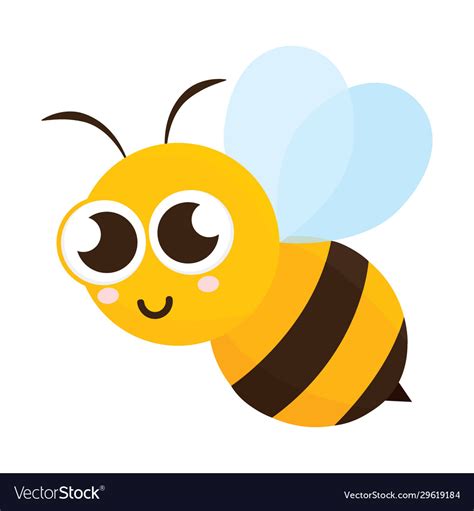 Isolated Cute Bee Cartoon Royalty Free Vector Image