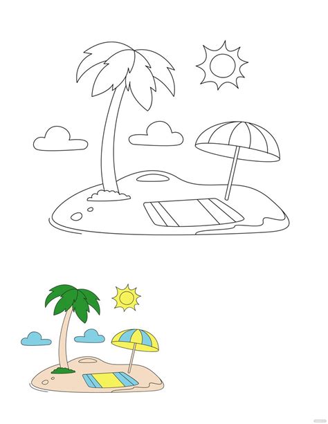 summer preschool coloring pages