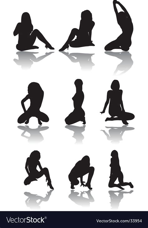 sexy silhouettes royalty free vector image vectorstock