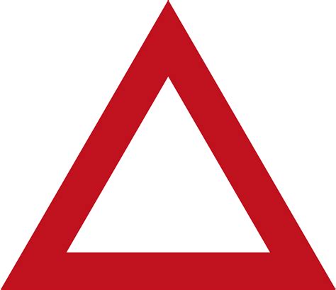 red triangle logo photo blank warning road signs png image