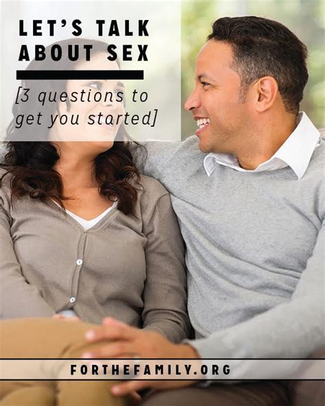 let s talk about sex 3 questions to get you started
