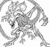 Alien Xenomorph Drawing Coloring Queen Pages Predator Line Tattoo Getdrawings Vs Drawings Outline Colouring Snake Head Printable Space Easy Outlines sketch template