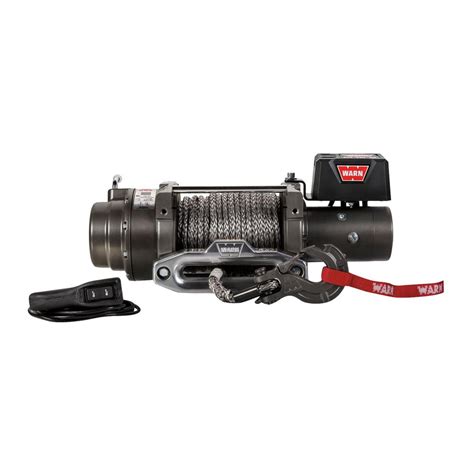 warn spydura   series  lbs winch  synthetic rope   home depot