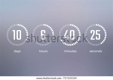 days hours minutes seconds icon timer stock vector royalty