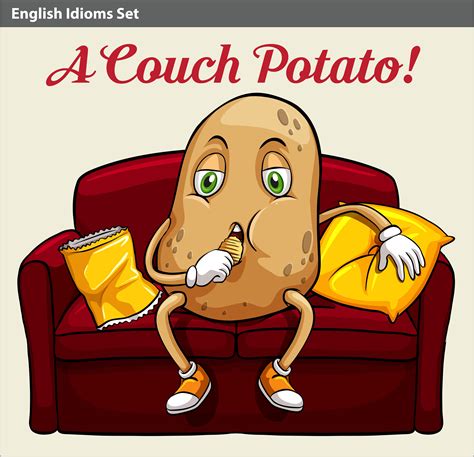 couch potato  vector art  vecteezy