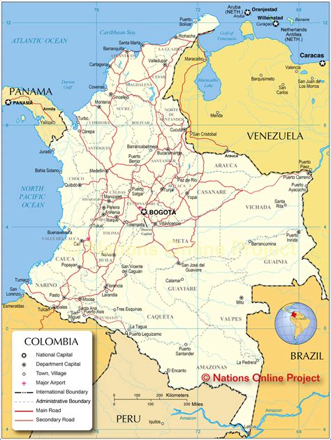 map  colombia nations  project