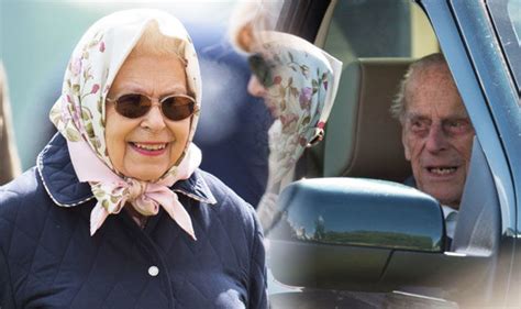 prince philip seen in the driver s seat with queen as 96 year old recovers from hip op express