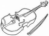 Violin Instrumentos Musicales Dibujar Violines Imprimir Cuerda Pegar sketch template