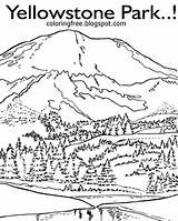 Park Yellowstone Coloring National Pages Printable Drawing Clipart Kids Wildlife American Landscape Drawings Caldera Detailed Yosemite Color Mountain Supervolcano Volcanic sketch template