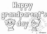 Grandparents Happy Coloring Grandparent sketch template