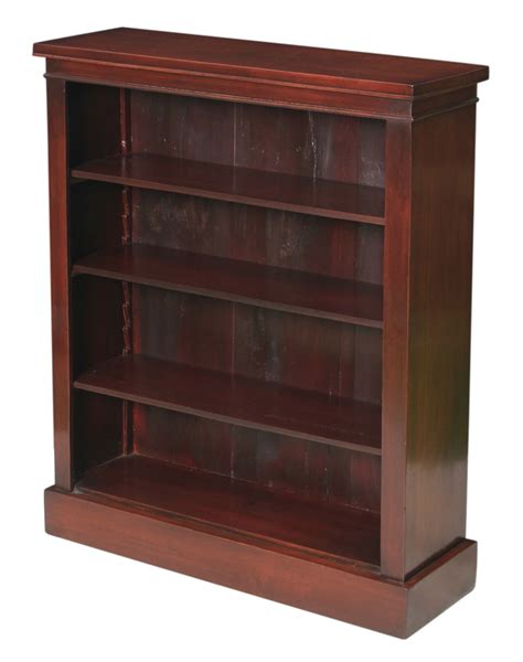 small mahogany open bookcase ynea la