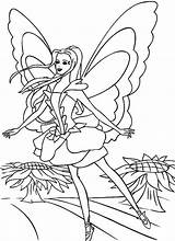 Coloring Pages Fairytopia Barbie Elina Wings Beautiful So Popular sketch template