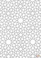 Coloring Islamic Pattern Pages Printable sketch template