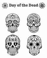 Coloring Dead Printable Pages Skull Pdf Dia Colouring Sheets Muertos Los Sweeps4bloggers Mexican Adult Tattoo Sugar Stencils Print Autumn Click sketch template
