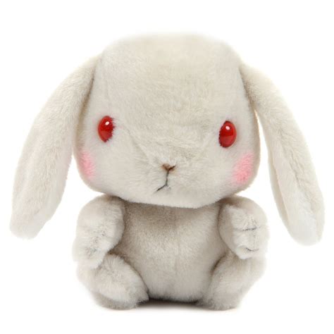 amuse bunny plushie cute stuffed animal toy grey  inches
