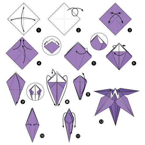 origami falten anleitung der besten motive zb kranich