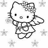 Coloring Pages Kitty Hello Very Cute Printable sketch template