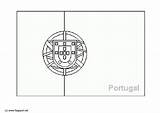 Portugal Flag Coloring Designlooter sketch template