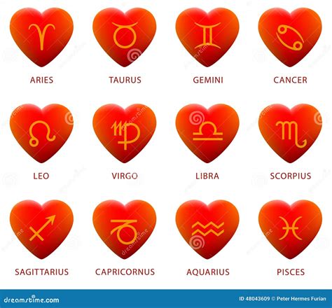 horoscope signs hearts cartoon vector cartoondealercom