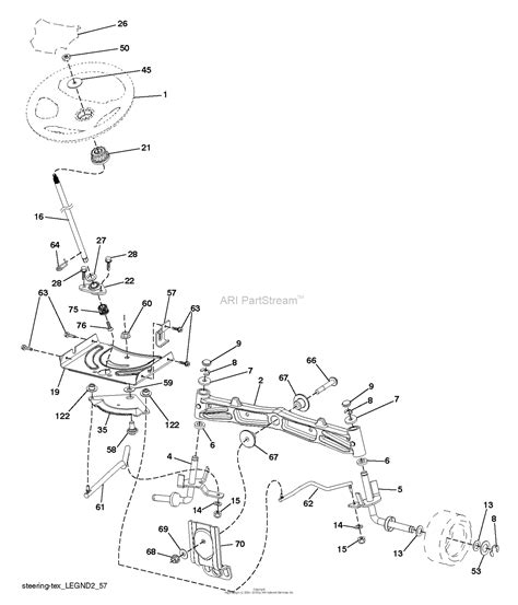 husqvarna ythv    parts diagram  steering