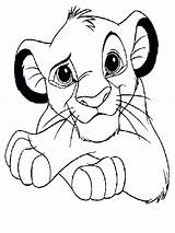 Simba Baby Coloring Pages Getcolorings Crown King sketch template