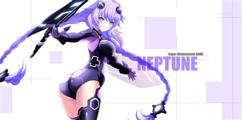 Ass Blue Eyes Bodysuit Hyperdimension Neptunia Jpeg Artifacts Long Hair