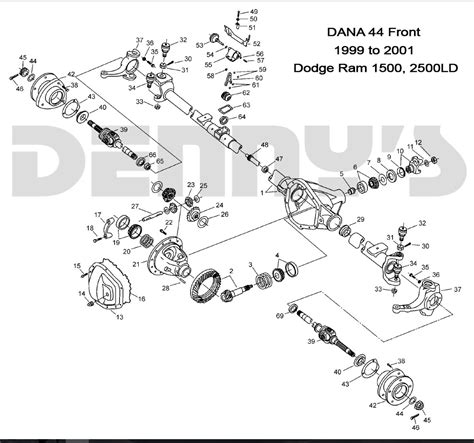dodge dana  disconnect front axle parts     dodge ram