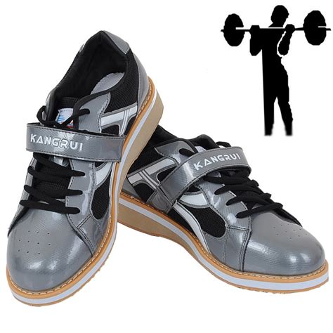 power lifting professional weight lifting shoes  squat training leather  slip  rubber