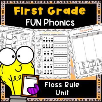 fundations phonics  grade unit  floss rule glued sounds