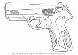 Beretta Drawing Draw Px4 9mm Step Bullet Pistols Drawings Pistol Easy Getdrawings Tutorials Drawingtutorials101 sketch template