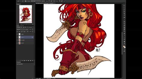 Photoshop Comic Coloring Tutorial Speed Coloring Red