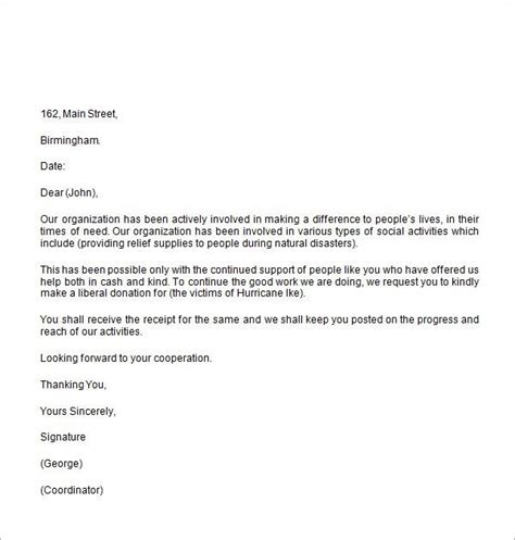 sample food donation request letter letter reference
