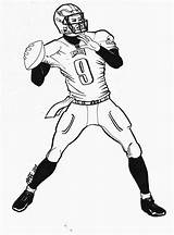 Coloring Football Nfl Eagles Pages Players Quarterback Drawing Player Clipart Printable American Philadelphia Logo Team Sheets Cool Print Jersey Mascot sketch template