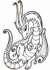Dragon Coloring Pages Printable Easy Color Adults Print Draw sketch template