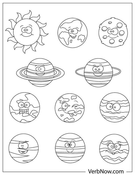 solar system coloring pages book   printable
