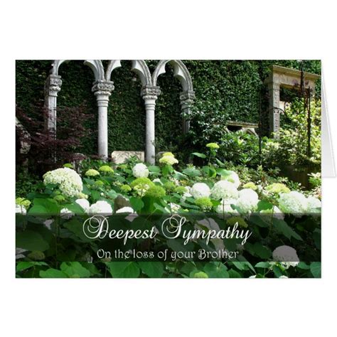 loss of brother with deepest sympathy card zazzle