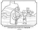 Samuel Coloring David Bible Pages Kids King Israel Anoints God Anointing Children School Crafts Calls Sunday Story Activities Preschool Next sketch template