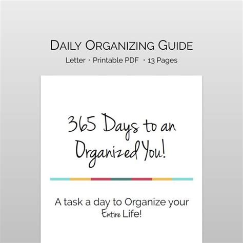 days   organized life printable organizing calendar  daily