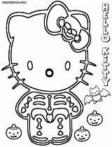 Kitty Hello Halloween Coloring Pages Print sketch template