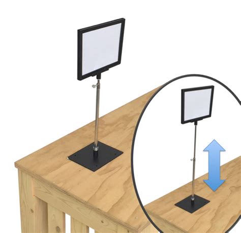 tabletop sign holders  adjustable height  sale dgs retail
