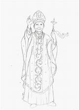 Coloring Pages Canalblog Storage Popes Paul Ii John Blessing sketch template