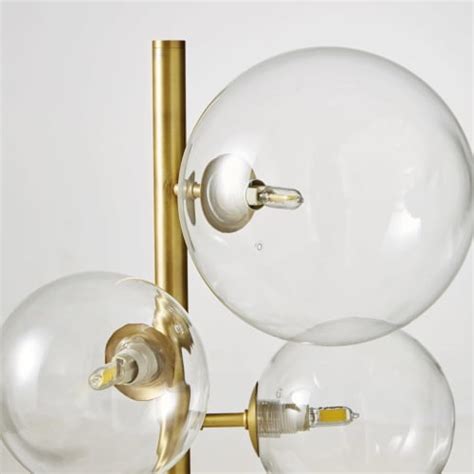 lamp met  bollen van glas en goudkleurig metaal atome maisons du monde