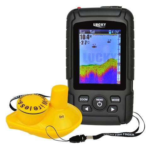 ft wireless sonar sensor  ft depth coverage lucky rechargeable colored lcd